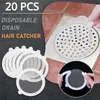 20PCS Sink Filter Shower Drain Mesh Sticker Disposable Floor Drain Stickers Self-Adhesive Bathroom Bathroom Hair Clogging Filter