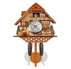 Antique Wood Cuckoo Wall Clock Bird Time Bell Swing Alarm Watch Home Decoration H09225981816