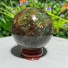 Decorative Figurines Natural Gemstone Garnet Emerald Ball Energy Stone Healing Mineral Handwork Sphere Home Decoration Gift