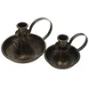 Bandlers 2 PCS Cup de bureau décorations de chandelle Home Iron Dinger Container Table à manger Métal