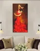 Portrait art figure oil paintings Flamenco Spanish Dancer handmade abstract woman canvas picture for bedroom High quality9386121