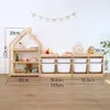 Montessori Wooden Shelf Storage Box for Toy Toddler Living Room Cabinets Children Furniture Bedroom Bookcase Estanteria Madera