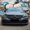 Glossy Black Car Front Bumper Lip Diffuser Spoiler Body for Mercedes-Benz C Class W205 C205 S205 C63 C63S AMG 2015-2022 COUPE