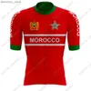 Велосипедные майки устанавливают Марокко Национальный велосипедный трикотаж 2023 SET SET SEVE CYCLING CLODER ROAD Рученики костюмы Bicyc Bib Shorts MTB Wear Ropa L48