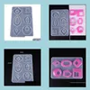 Molds Sile Resin Jewelry Casting Mods Transparent Uv Ear Pendant Charm Mold With Hole Diy Craft Making Drop Delivery Tools Equipment Dheur