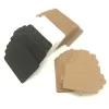 100Pcs 5x3cm Wavy Edge Kraft Paper Hanging Tag Jewelry Garment Price Packaging Labels Gift Cards DIY Wedding Party Decoration