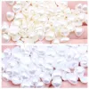 Decals Imitation Pearl Ivory 3mm15mm Half Round Flatback Heart Shape Beads for Scrapbook Wedding Cards Diy Nail Jewelry