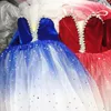 Jupe tutu de ballet de ballet pour enfants Little Swan Dance Robe Velvet Tops Performance du costume des filles moelleux