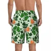 Men's Shorts Summer Gym Males St. Patrick's Day Sports Fitness Holiday Green Board Short Pants Hawaii Breathable Beach Trunks Big Size