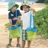 Förvaringspåsar av DHL Green Blue Children Mesh Shell Bag Summer Beach Seashell Tote Foldbar Kids Gift