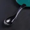 Spoons de talheres descartáveis colher sopa plástica asiática que serve ramen talheres chineses chineses utensílios de mingau de alimentos bolo de sobremesas