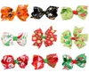 Baby Christmas Bow Barrets 12 Design Cartoon Imprimé Hallween Hair Bows Kids Kidwear Tièces Baby Bands Bands Filles Clips Hair 068525239