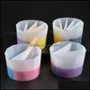 Other Jewelry Tools Rusable Sile Split Cup For Acrylic Paint Resin Pouring Diy Making Mti Channel Set Fluid Art Ding Accessories Drop Dhl2O