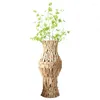 Vases Nordic Minimalist Style Wooden Floor Vase Living Room Flower Arrangement Decoration TV Cabinet Side