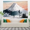 Japan Mount Fuji Tapestry Japanese Landscape Ink Painting Wall Hanging Home Living Room Art Decor Blanket Background