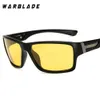 Zonnebrillen Warblade Night Vision zonnebril voor mannen UV400 Bescherming Nacht Rijglazen mannelijke HD Polariseerde gele lens Zonneglazen W1821 240412