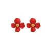 Серьги -грибы с красными маленькими для женского цветочного цветочного дизайна сказочный темперамент корейский женские ювелирные украшения подарок девочки