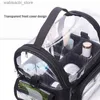 Sacs de cosmétiques Nouveaux sacs de maquillage en PVC pour les femmes Boîte cosmétique transparente imperméable avec des compartiments L49