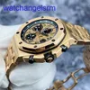 AP Crystal Wrist Watch Royal Oak Offshore Series 26470or Gold Shell Gold Band Chronograph Mens Watch 18K Rose Gold Material 42 mm