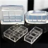 1st Silicone 1/12 Skala Miniature Dollhouse Cosmetic Storage Box Diy Harts Mold For OB11 Doll Accessories Toy