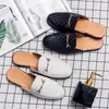 Casual Shoes Summer Mens Leather Slip On Half For Men Fashion Loafers Comfy Flats Breathable Slippers Lazy