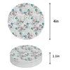 Table Mats Vintage Flower Leaf Abstract Coasters Ceramic Set Round Absorbent Drink Coffee Tea Cup Placemats Mat