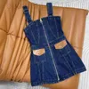 Basic & Casual Dresses designer 24 Spring/Summer New Loose, Fashionable, Sweet and Cute Denim Dress 5I55