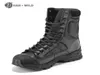 Military Army Boots Men Black Leather Desert Combat Work Shoes Winter Mens Ankle Tactical Boot Man Plus Size 2108302673595