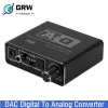 Convertitore Grwibeou Hifi DAC amp digitale a convertitore audio analogico RCA Amplificatore per cuffie da 3,5 mm Toslink Ottico Output coassiale DAC 24BIT