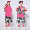 Стадия Wear Boys Hip Hop Clothing Plaid Vest Shorts Shorts Girls Street Dance наряды детские бальные одежды наборы детские джазовые костюмы