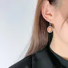 Boucles d'oreilles étalons européens et américains jaunes diamant ovale 925 argent incrusté de diamants à haute teneur en carbone haut de gamme polyvalent