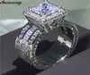 Choucong Vintage Court Ring 925 Sterling Silber Prinzessin Cut 5A CZ Stone Engagement Ehering -Ringe für Frauen Schmuck Geschenk7658338