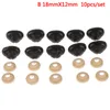 10pcs/bag black oval ellipse oblong doll safety says sease for toysed toys snap動物プラグワッシャーdiy craft