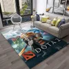 3D Classics Game Dota2 Gamer HD Teppichteppich für Heim im Wohnzimmer Schlafzimmer Sofa Fußmat Dekor, Kinder Spiele Teppich Nicht-Schlupfbodenmatte