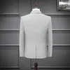 Męskie garnitury Blazers 2023 Nowy mody Groom Suknia ślubna Suits / Mens Casual Business 3 -częściowy zestaw płaszczy kurtki Blazers Pole kamizelki kamizelki kamizelki kamizelki