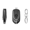 Rings Mini Keychain Power Bank 2 واجهات الإخراج 5V 1200MAH بنك الطاقة الاحتياطية قابلة للسحب مقاومة للماء لـ iPhone Samsung Huawei