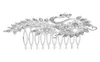 Feis Hole Crystal Chinese Dragon and Flower Hair Combed Romantic Bridal Flower HeadDress Hair Accessory for Bride Wedd1133588