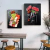 Wall Art Hd Printed Food Kitchen Blackboard Pictures Canvas Classic Home Room décor Pizza Modular Painting Restaurant Cuadros