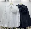Женские блузки nomikuma 2024 Летняя одежда шикарная 3d цветочный с длинным рукавом