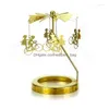 Ljushållare Rotary Tea Light Holder Adopts Rotation Technology Dinner Table Decoration Drop Delivery Home Garden Dhokk