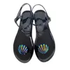 Sandals Beach Sandal Woman Luxo Luxo Grande Tamanho Sapatos Lady 2024 Saltos de verão Term Feminino bege grande conforto Menina de moda preta Baixa verificação