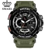 Zegarki Smael Top Brand Sport Watch Men Digital Watches 5Bar Waterproof Military Dual Display WristWatches Relogio Masculino 1702