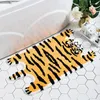 Tapis dessin animé Style Tiger Flocking Ménage Salon Chambre de chevet Poot Toilet Toilet Salle de bain Absorbant Not Slip Tapis