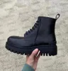 Strike Boots Tractor 20MM Platform Ankle Boot Martin Canvas Leather Lace Up Lever Combat Booies Leather Chelsea Rubber Sole Men Wo2679300