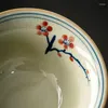 Tassen Untertassen handbemalte Tasse Chinesische antike Pflaumen Keramik Alten Tee Set Tea Ceramic Öffnungsbecher für Zeremonie