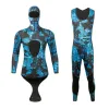 Suits 3mm kamouflagedykning för män separata tryckjaktfisk varm 5mm surfsuit snorkling kostym våtdräkt neopren dykning