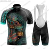 Cycling Jersey Sets 2024 Mexico Xoloitzcuint Dog Cycling Jersey Set Mexicaanse haren Honden fietsen Kleding Road Bike Shirt Pak Outdoor Riding Wear L48