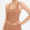 Al Women Sports Bras Tops Cew Neck Fintness Tank Vest Skin Friendly Workout Breatble Blackless Quick Dry Top Female TM0078