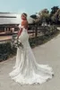 우아한 레이스 인어 웨딩 드레스 2024 여름 새로운 섹시한 연인 오프 어깨 아플리케 레이스 등이없는 신부 가운 플러스 크기 로브 BC18590