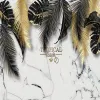 Fond d'écran 3D personnalisé Plant tropical Feuilles d'or Girales Photodes Horal Décor pour la maison pour la chambre à coucher peinture murale Fresco